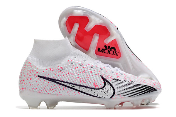 Men's Air Zoom Mercurial Vapor XV Elite FG Soccor White/Pink Shoes 030 Men's Air Zoom Mercurial Vapor XV Elite FG Soccor White/Pink Shoes 030